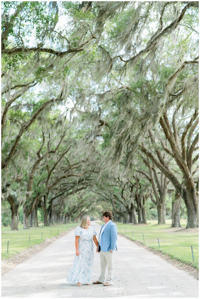 wormsloe engagement photos by a Savannah wedding photographer