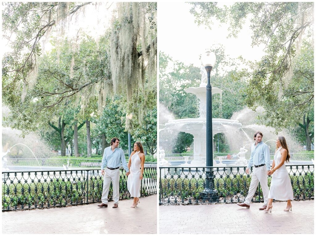 forsyth park engagement by savannah wedding photographer
